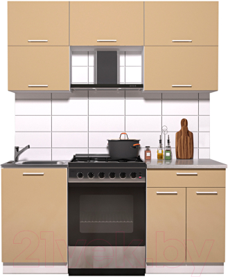 Готовая кухня Интерлиния Мила Gloss 60-17 - фото