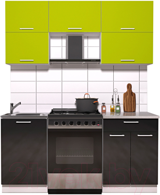 Готовая кухня Интерлиния Мила Gloss 60-17 - фото