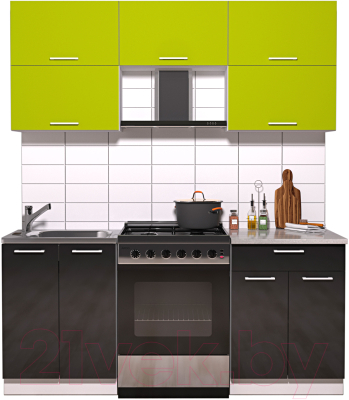 Готовая кухня Интерлиния Мила Gloss 60-18 - фото