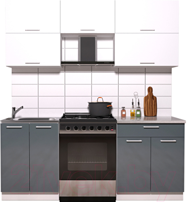 Готовая кухня Интерлиния Мила Gloss 60-19 - фото