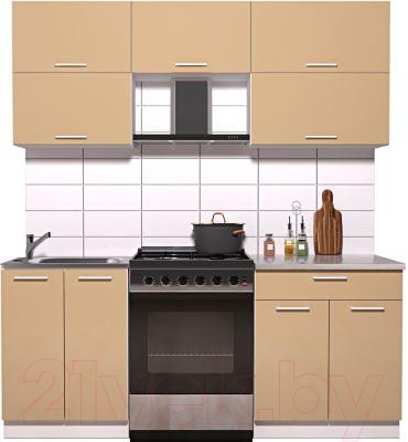 Готовая кухня Интерлиния Мила Gloss 60-19 - фото