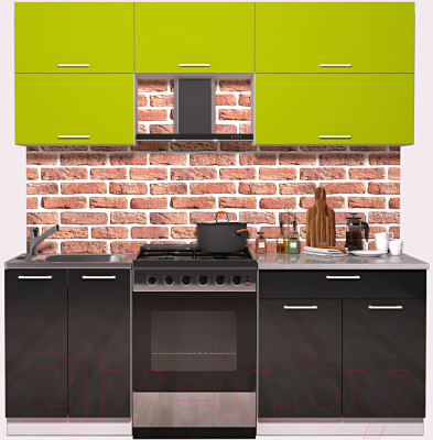 Готовая кухня Интерлиния Мила Gloss 60-20 - фото