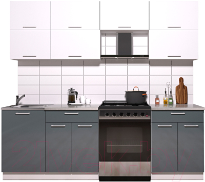 Готовая кухня Интерлиния Мила Gloss 60-23 - фото