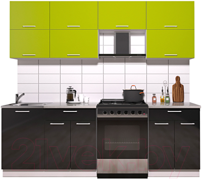 Готовая кухня Интерлиния Мила Gloss 60-23 - фото