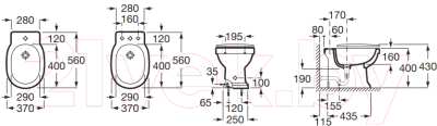 Биде напольное Roca Carmen 3570A4000