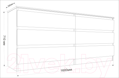 Комод Евва Турин ТР-6S/S (дуб сонома)