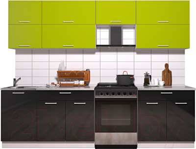 Готовая кухня Интерлиния Мила Gloss 60-27 - фото