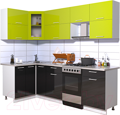 Готовая кухня Интерлиния Мила Gloss 50-12x24 - фото