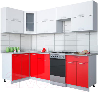 Готовая кухня Интерлиния Gloss 50-12x25 - фото