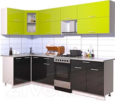 Готовая кухня Интерлиния Мила Gloss 50-12x27 - фото