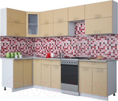 Готовая кухня Интерлиния Мила Gloss 50-12x28 - фото