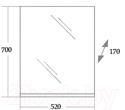 Комплект мебели для ванной Onika Эко 52 3в1