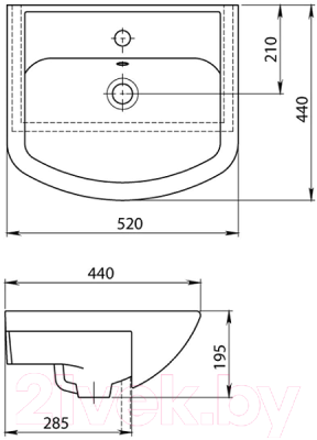 Комплект мебели для ванной Onika Эко 52 3в1