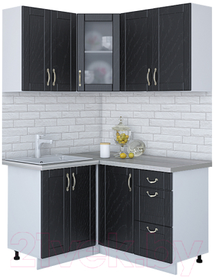 Готовая кухня Интерлиния Мила Крафт 1.2x1.4 - фото