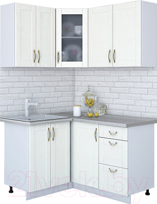 Готовая кухня Интерлиния Мила Крафт 1.2x1.4 - фото