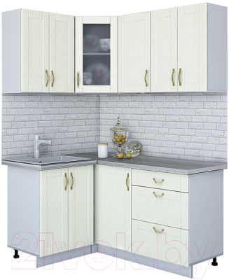 Готовая кухня Интерлиния Мила Крафт 1.2x1.6 - фото