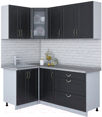 Готовая кухня Интерлиния Мила Крафт 1.2x1.8 - фото