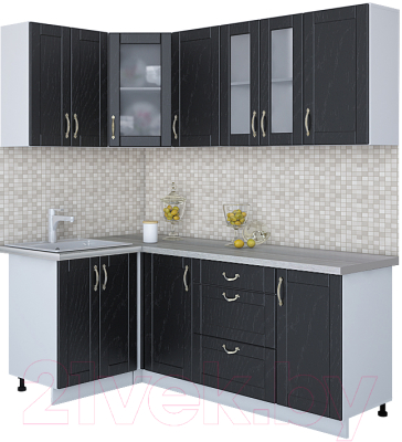 Готовая кухня Интерлиния Мила Крафт 1.2x2.0 - фото