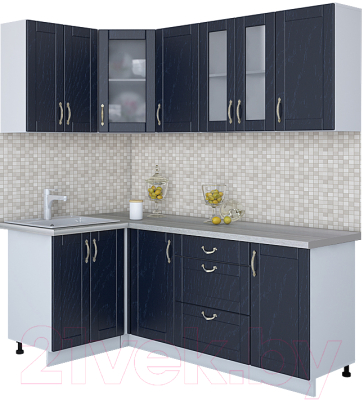 Готовая кухня Интерлиния Мила Крафт 1.2x2.0 - фото