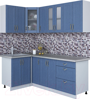 Готовая кухня Интерлиния Мила Крафт 1.2x2.1 - фото