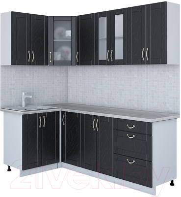 Готовая кухня Интерлиния Мила Крафт 1.2x2.2 - фото