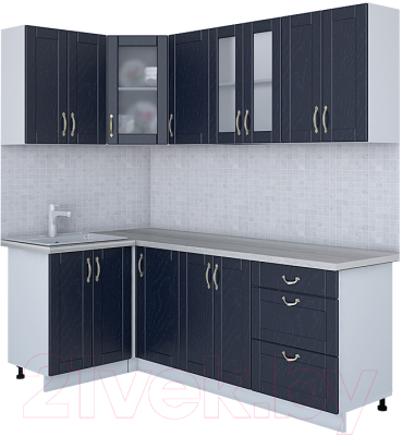 Готовая кухня Интерлиния Мила Крафт 1.2x2.2 - фото