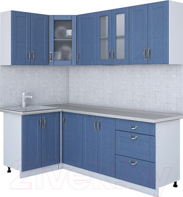 Готовая кухня Интерлиния Мила Крафт 1.2x2.2 - фото