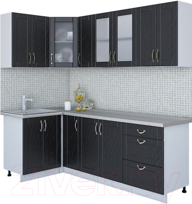 Готовая кухня Интерлиния Мила Крафт 1.2x2.3 - фото