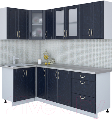 Готовая кухня Интерлиния Мила Крафт 1.2x2.3 - фото