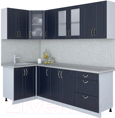 Готовая кухня Интерлиния Мила Крафт 1.2x2.4 - фото