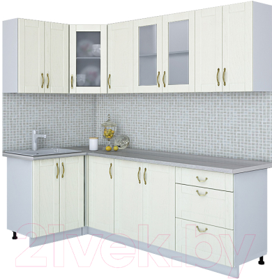 Готовая кухня Интерлиния Мила Крафт 1.2x2.4 - фото