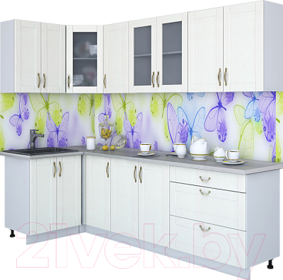 Готовая кухня Интерлиния Мила Крафт 1.2x2.6 - фото