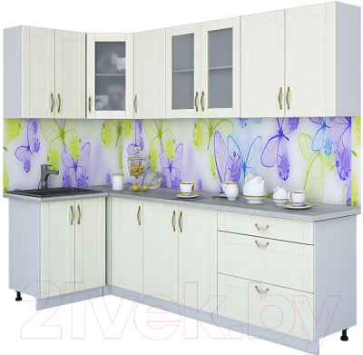 Готовая кухня Интерлиния Мила Крафт 1.2x2.6 - фото