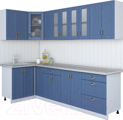Готовая кухня Интерлиния Мила Крафт 1.2x2.7 - фото