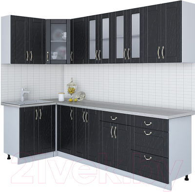 Готовая кухня Интерлиния Мила Крафт 1.2x2.8 - фото