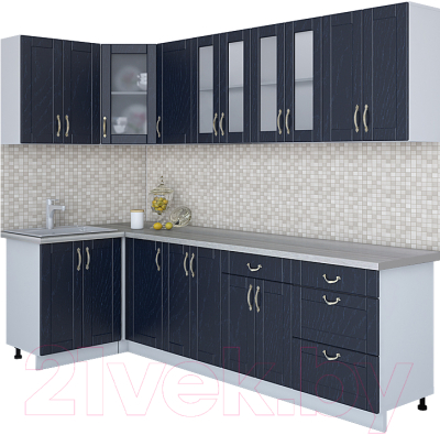 Готовая кухня Интерлиния Мила Крафт 1.2x2.8 - фото