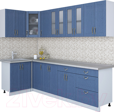 Готовая кухня Интерлиния Мила Крафт 1.2x2.8 - фото