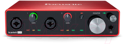 Аудиоинтерфейс Focusrite Scarlett 4i4 3rd gen - фото