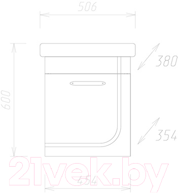 Тумба под умывальник Onika Ирис 50.01 (105018)