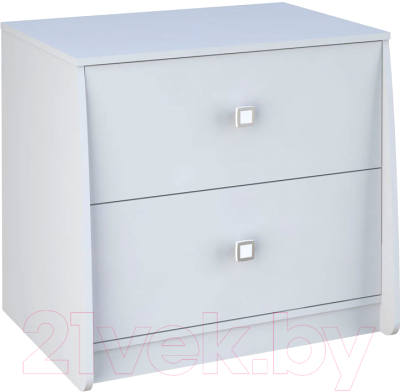 Комод Polini Kids Simple 4100 с 2 ящиками (белый) - фото