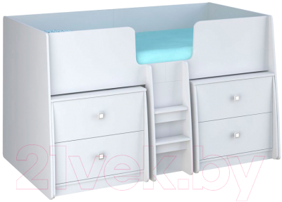 Комод Polini Kids Simple 4100 с 2 ящиками (белый)