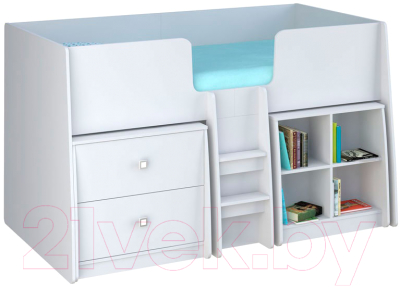 Комод Polini Kids Simple 4100 с 2 ящиками (белый)