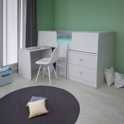 Комод Polini Kids Simple 4100 с 2 ящиками (белый)