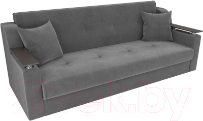 Диван Лига Диванов Сенатор / 100623 (велюр MR, серый)