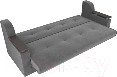 Диван Лига Диванов Сенатор / 100623 (велюр MR, серый)