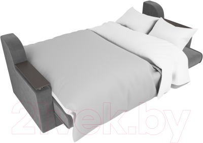 Диван Лига Диванов Сенатор / 100623 (велюр MR, серый)