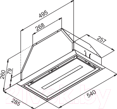 Вытяжка скрытая Kuppersberg Inbox 54 X
