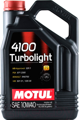 Моторное масло Motul 4100 Turbolight 10W40 / 109462 - фото