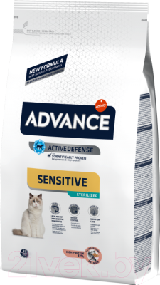 Сухой корм для кошек Advance Sterilized Sensitive с лососем - фото