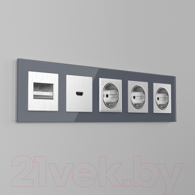 Лицевая панель для розетки Werkel WL09-HDMI-CP / a041304